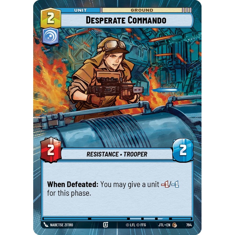 Desperate Commando (794) (Hyperspace Foil) (794) [Jump to Lightspeed]
