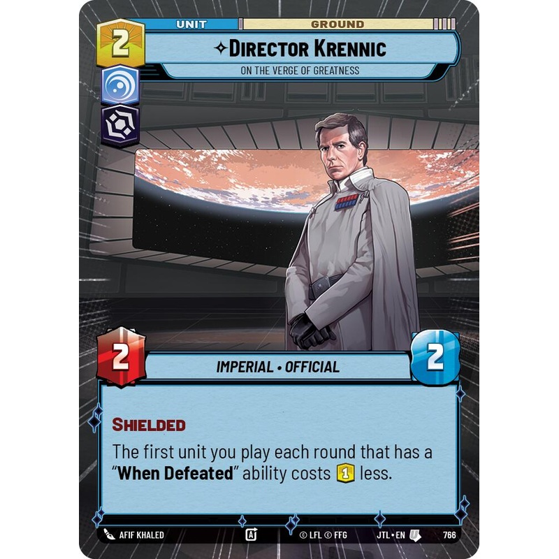 Director Krennic - On the Verge of Greatness (766) (Hyperspace Foil) (766) [Jump to Lightspeed]