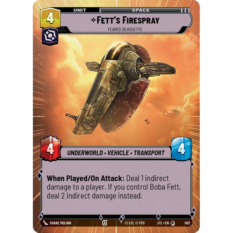 Fett's Firespray - Feared Silhouette (502) (Hyperspace) (502) [Jump to Lightspeed]