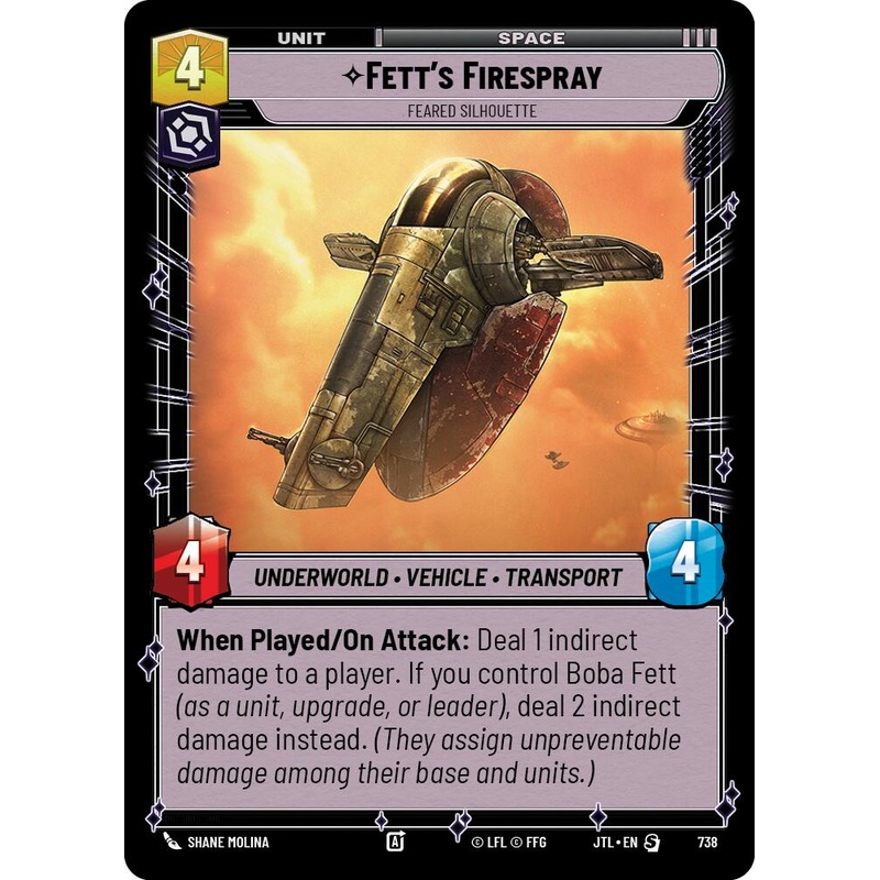 Fett's Firespray - Feared Silhouette (738) (738) [Jump to Lightspeed]