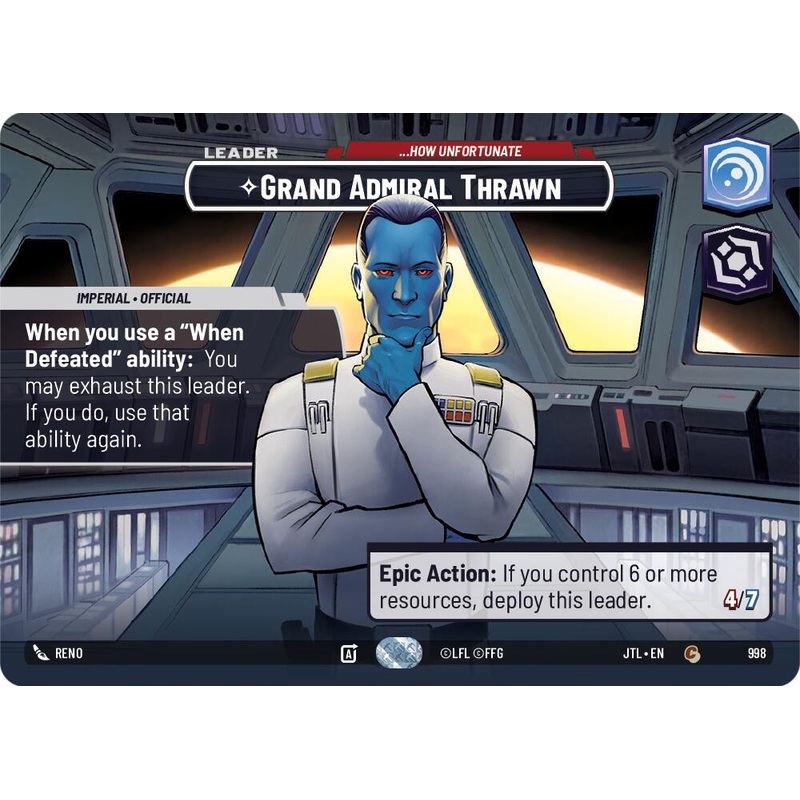 Grand Admiral Thrawn - ...How Unfortunate (998) (Showcase) (998) [Jump to Lightspeed]