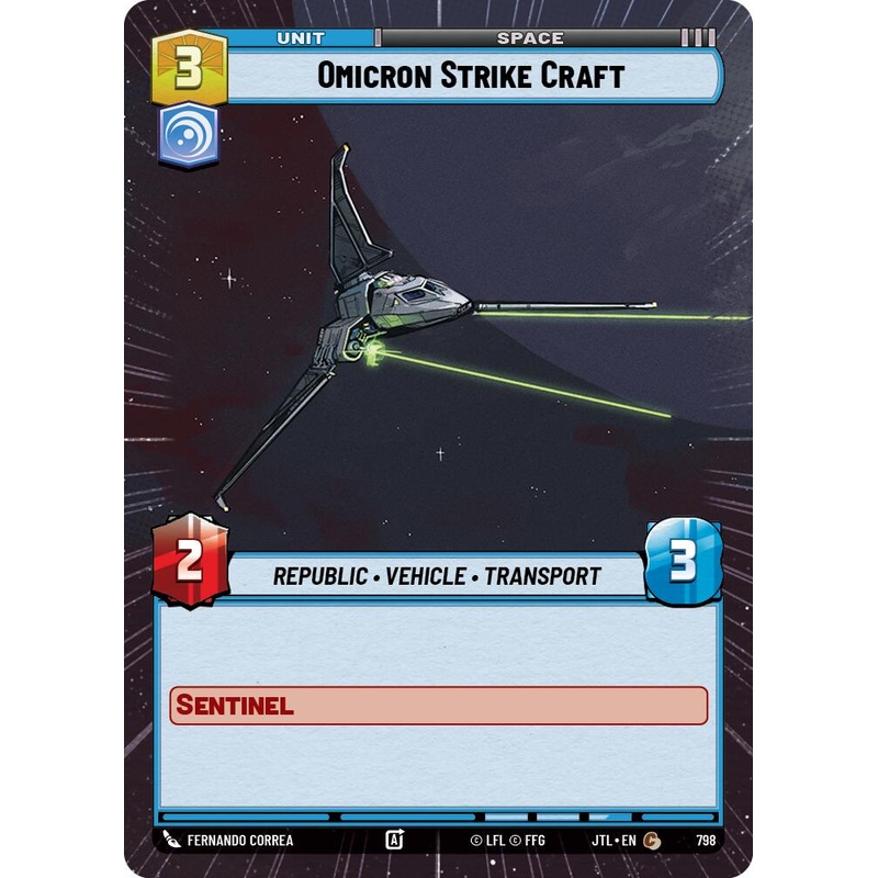 Omicron Strike Craft (798) (Hyperspace Foil) (798) [Jump to Lightspeed]