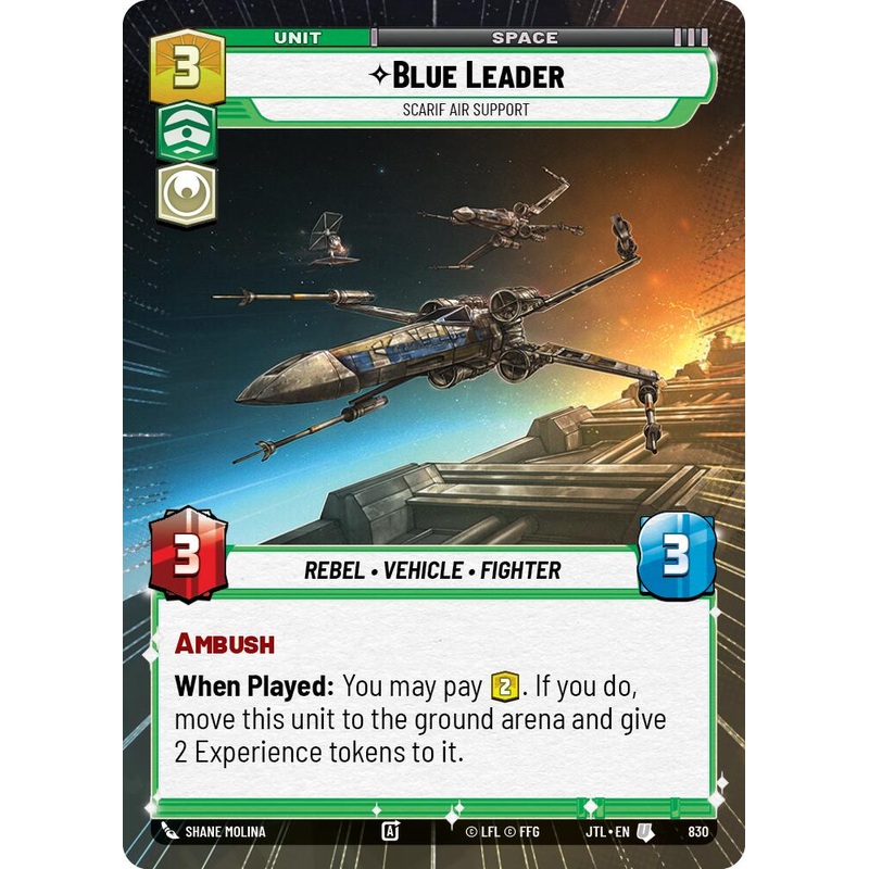 Blue Leader - Scarif Air Support (830) (Hyperspace Foil) (830) [Jump to Lightspeed]