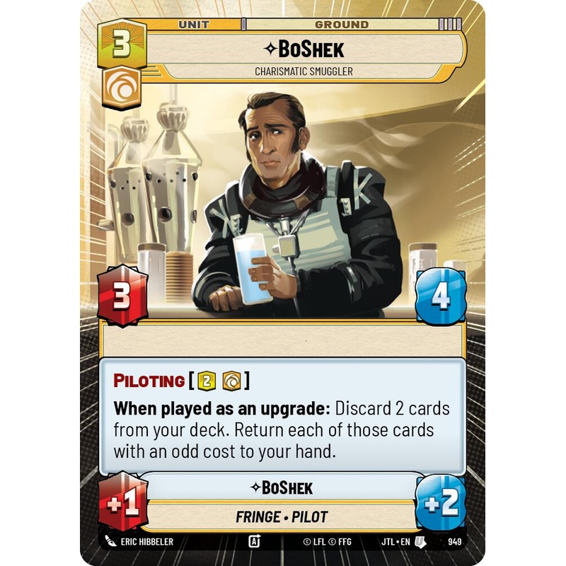 BoShek - Charismatic Smuggler (949) (Hyperspace Foil) (949) [Jump to Lightspeed]