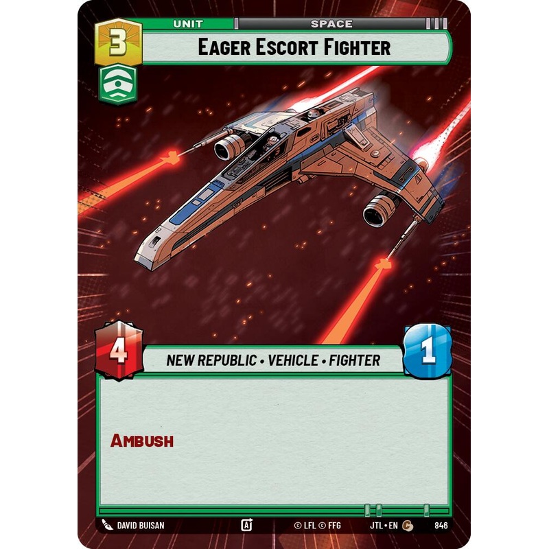 Eager Escort Fighter (846) (Hyperspace Foil) (846) [Jump to Lightspeed]