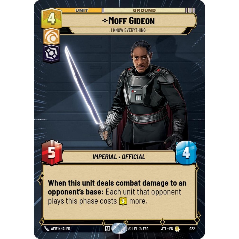 Moff Gideon - I Know Everything (922) (Hyperspace Foil) (922) [Jump to Lightspeed]