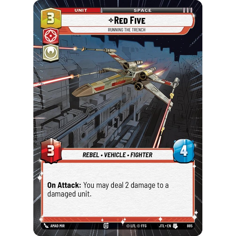 Red Five - Running the Trench (885) (Hyperspace Foil) (885) [Jump to Lightspeed]