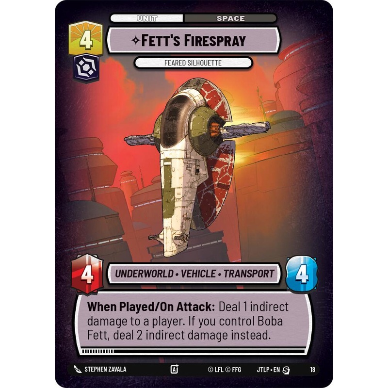 Fett's Firespray - Feared Silhouette (18) [Jump to Lightspeed: Weekly Play]