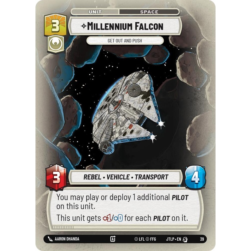 Millennium Falcon - Get Out And Push (Foil) (39) [Jump to Lightspeed: Weekly Play]