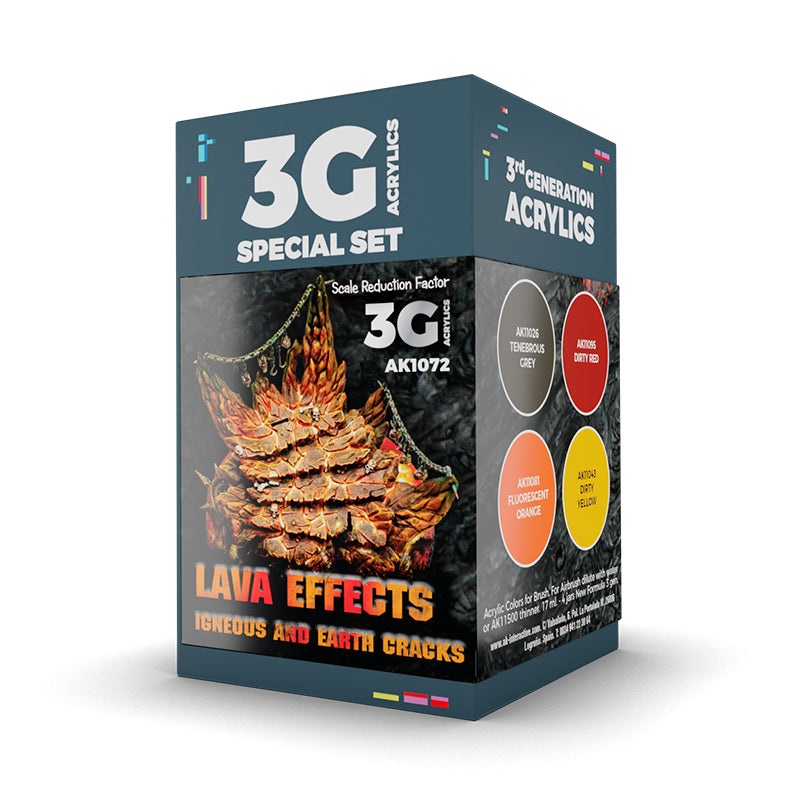 WARGAME COLOR SET. LAVA EFFECTS