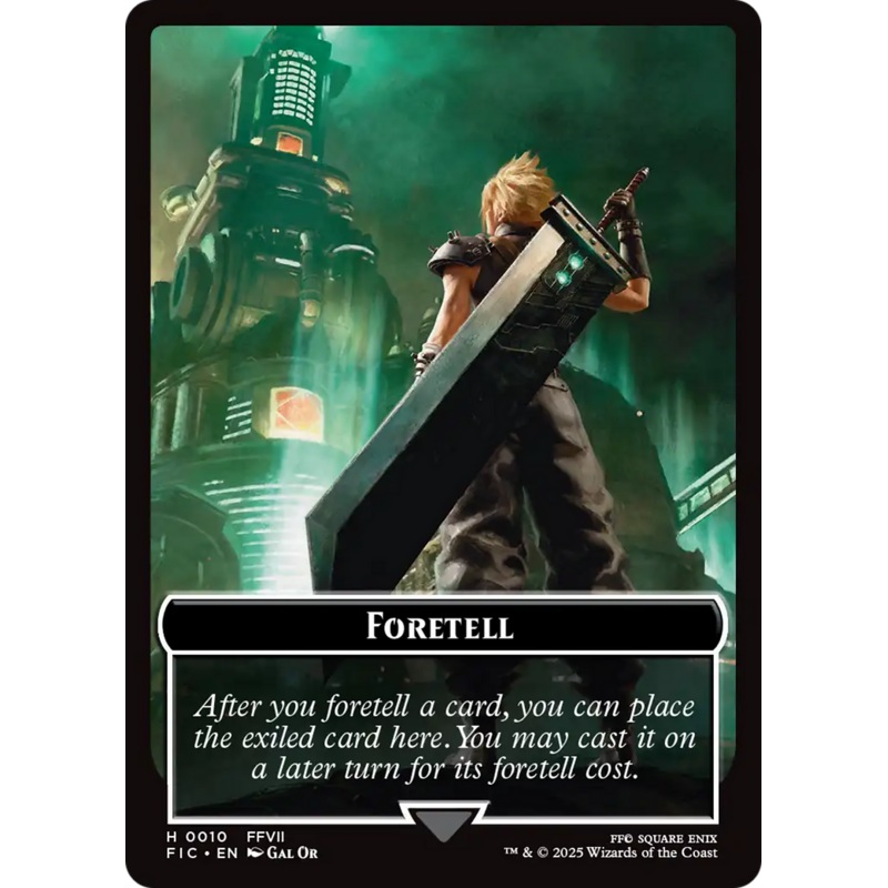 Foretell // Treasure Double-Sided Token [FINAL FANTASY Commander Tokens]