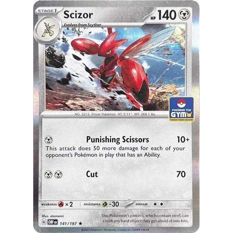 Scizor (141/197) (Pokemon Gym Promo) [Scarlet & Violet: Obsidian Flames]