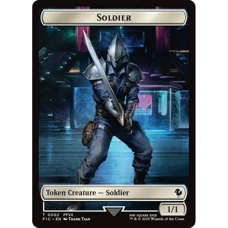 Soldier // Rebel Double-Sided Token [FINAL FANTASY Commander Tokens]