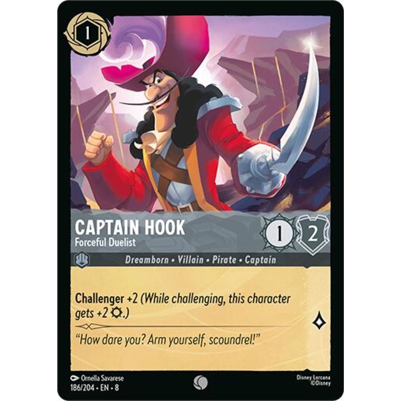 Captain Hook - Forceful Duelist (186/204) [Reign of Jafar]