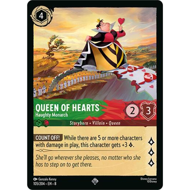 Queen of Hearts - Haughty Monarch (105/204) [Reign of Jafar]