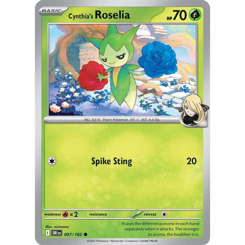 Cynthia's Roselia (007/182) [Scarlet & Violet: Destined Rivals]