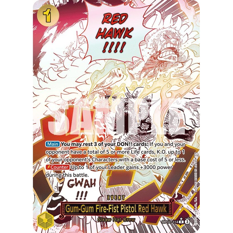Gum-Gum Fire-Fist Pistol Red Hawk (Alternate Art) [A Fist of Divine Speed]