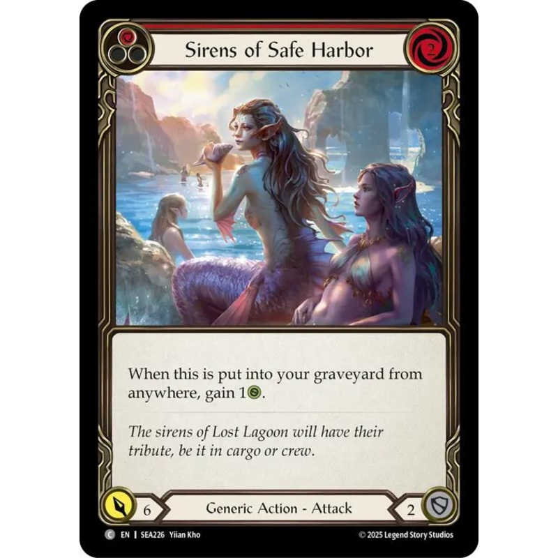 Sirens of Safe Harbor (Red) [SEA226] (High Seas)  Rainbow Foil