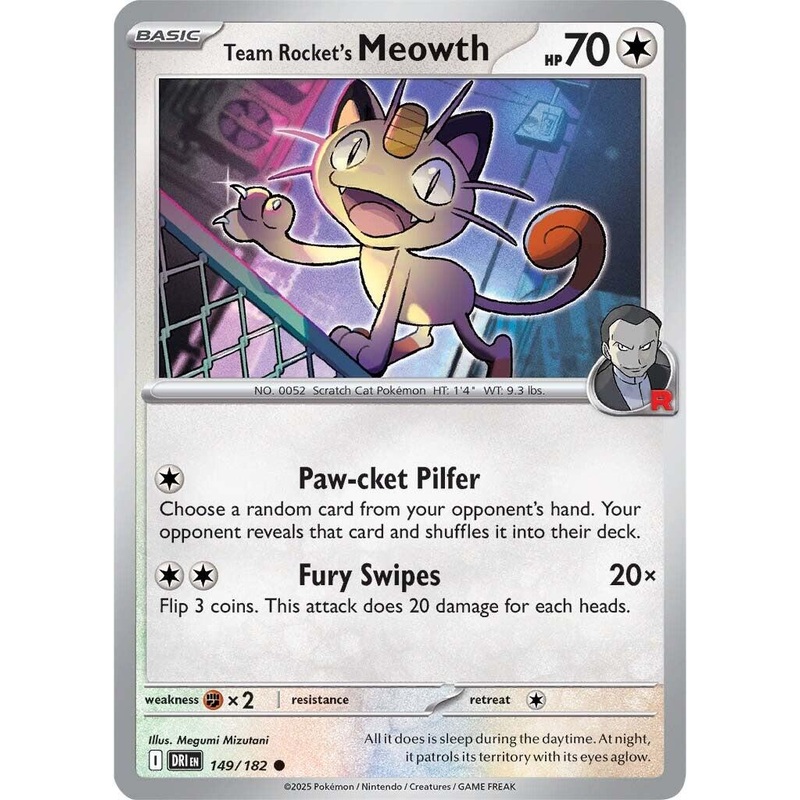Team Rocket's Meowth (149/182) [Scarlet & Violet: Destined Rivals]