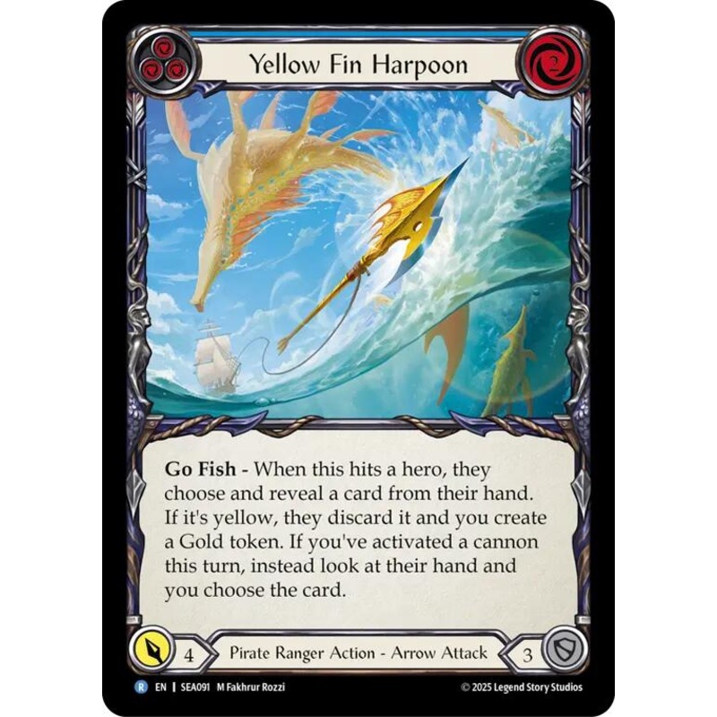 Yellow Fin Harpoon [SEA091] (High Seas)  Rainbow Foil