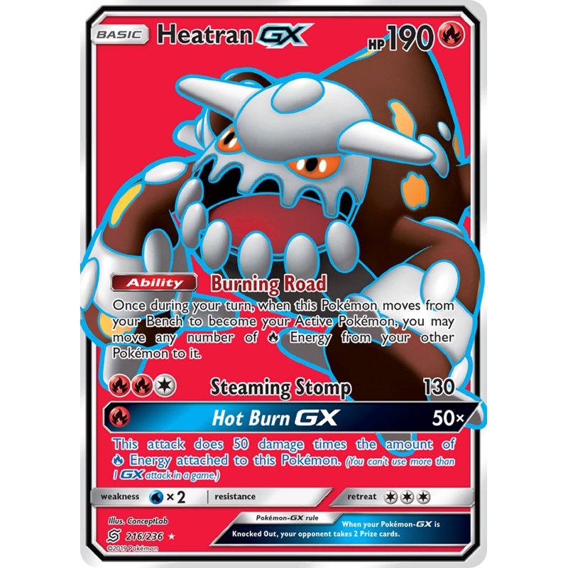 Heatran GX (216/236) [Sun & Moon: Unified Minds]