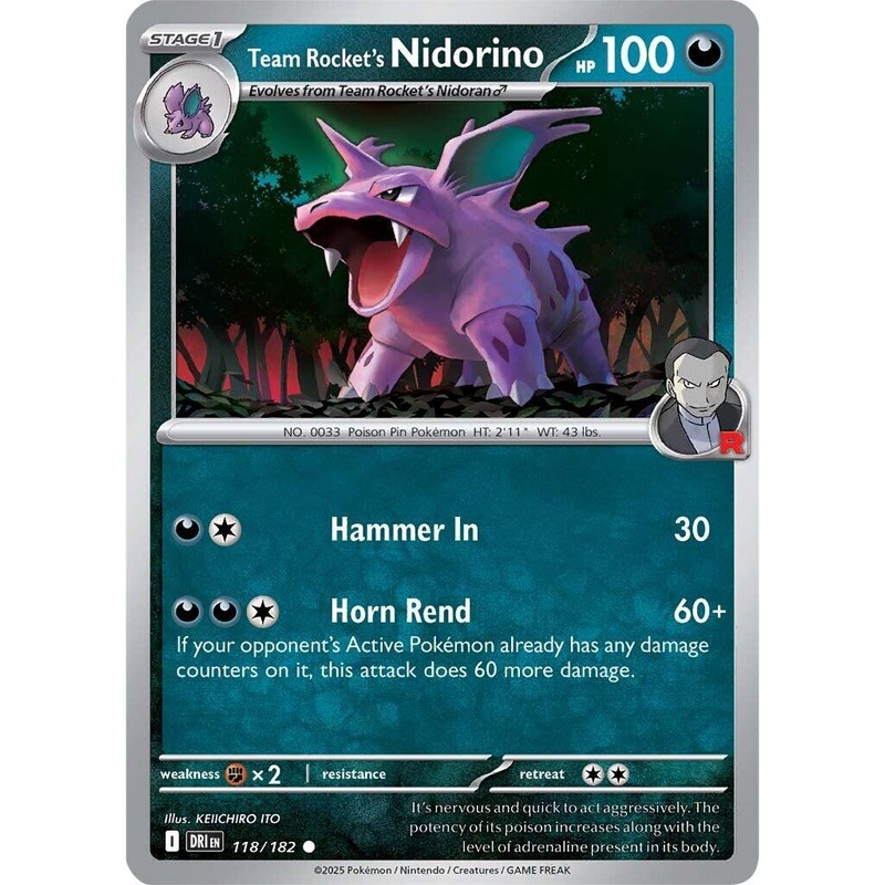 Team Rocket's Nidorino (118/182) [Scarlet & Violet: Destined Rivals]
