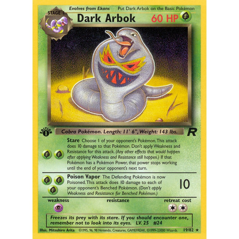 Dark Arbok (19/82) [Team Rocket 1st Edition]