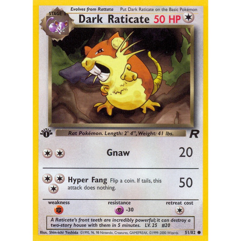 Dark Raticate (51/82) [Team Rocket 1st Edition]