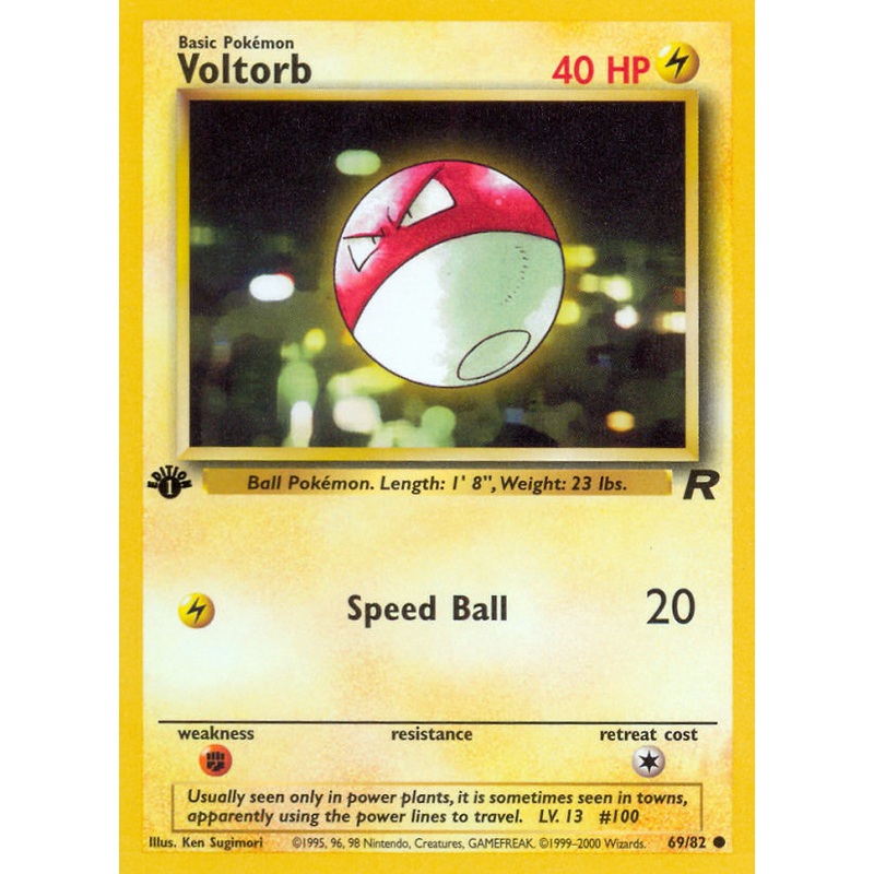 Voltorb (69/82) [Team Rocket 1st Edition]