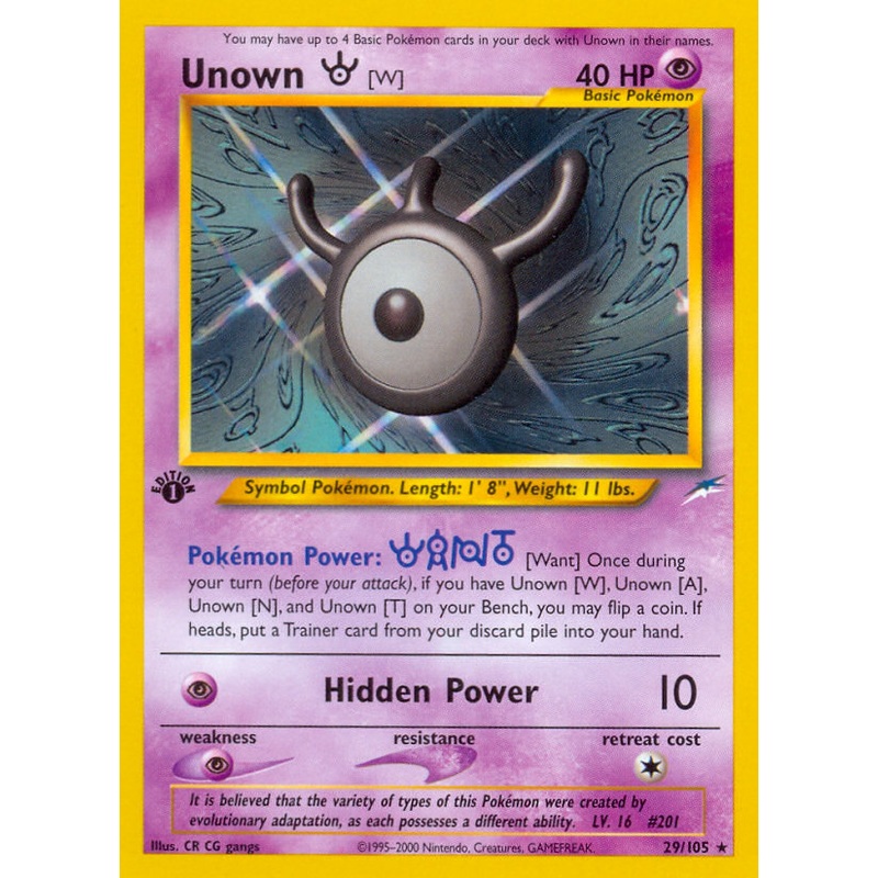Unown [W] (29/105) [Neo Destiny 1st Edition]