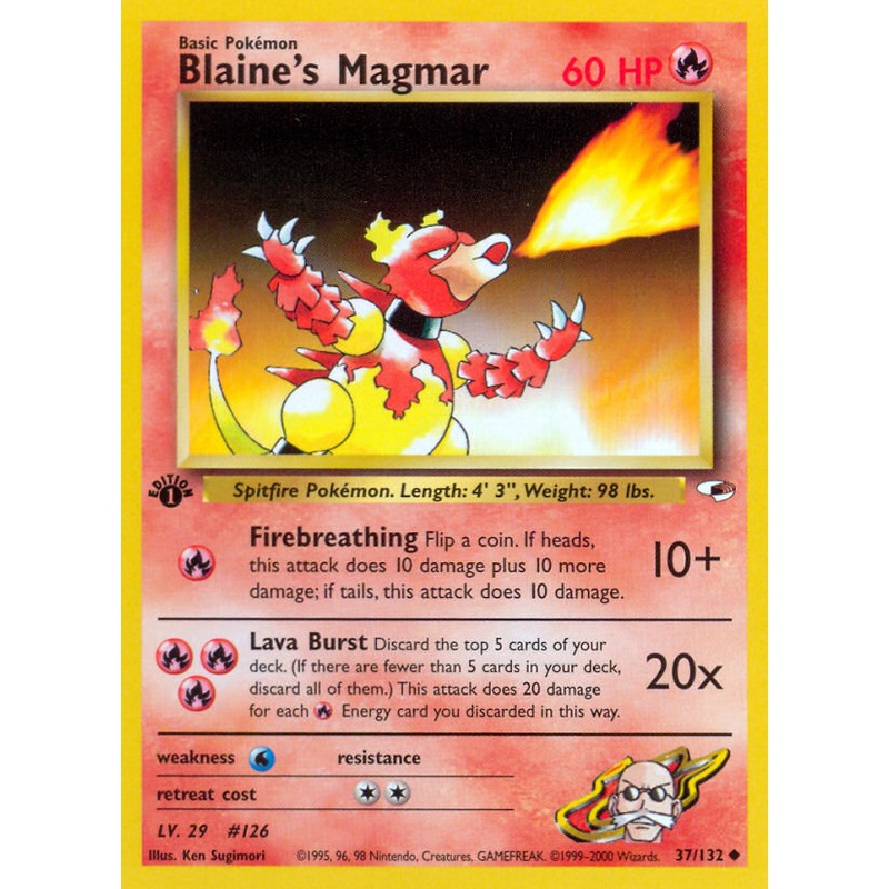 Blaine's Magmar (37/132) [Gym Heroes 1st Edition]