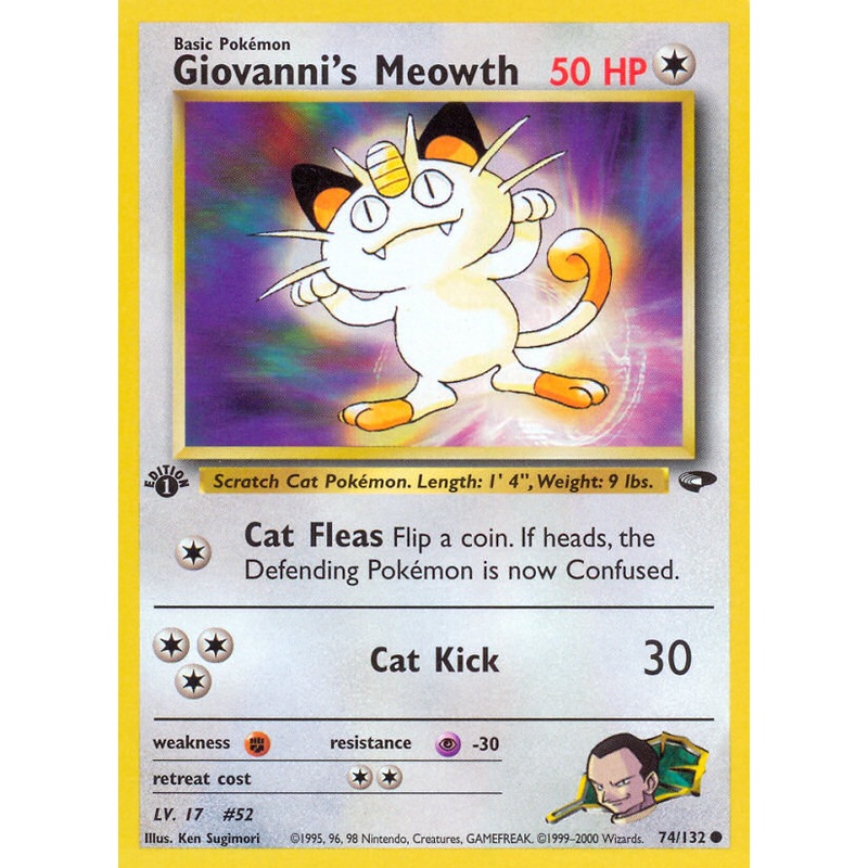 Giovanni's Meowth (74/132) [Gym Challenge 1st Edition]