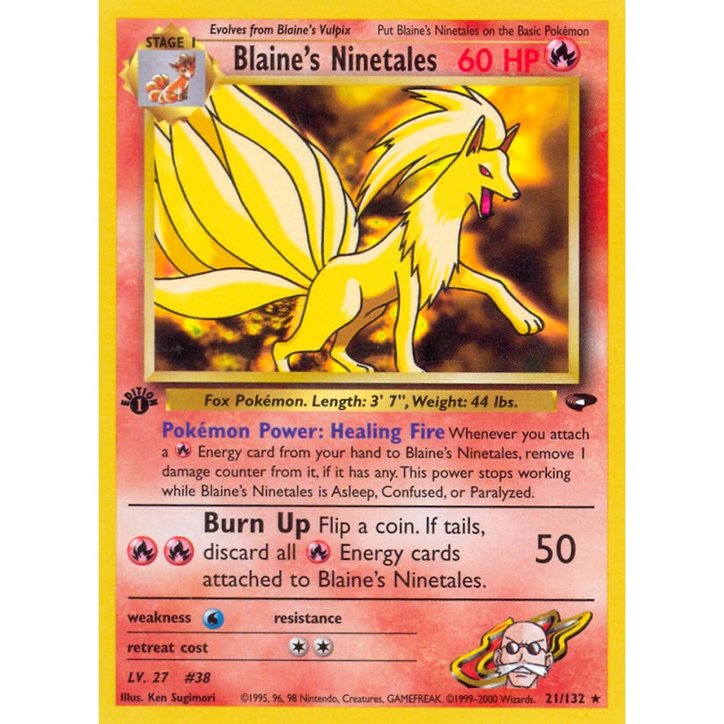 Blaine's Ninetales (21/132) [Gym Challenge 1st Edition]