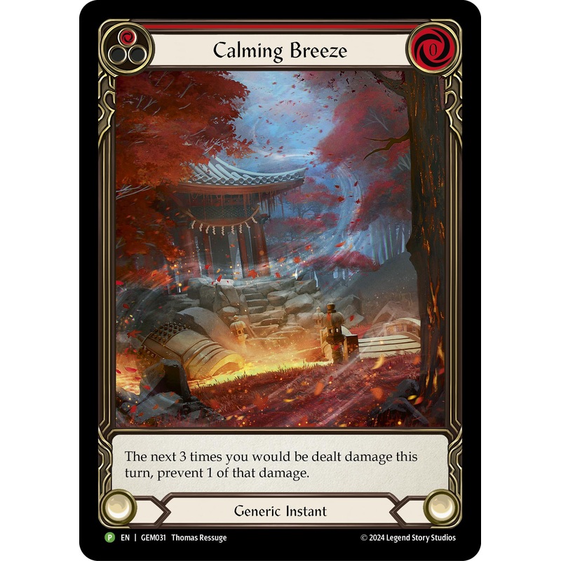 Calming Breeze (Red) [GEM031] (GEM Pack 1)  Rainbow Foil