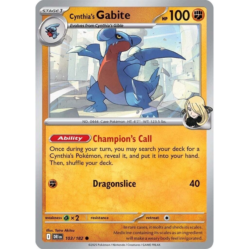 Cynthia's Gabite (103/182) [Scarlet & Violet: Destined Rivals]