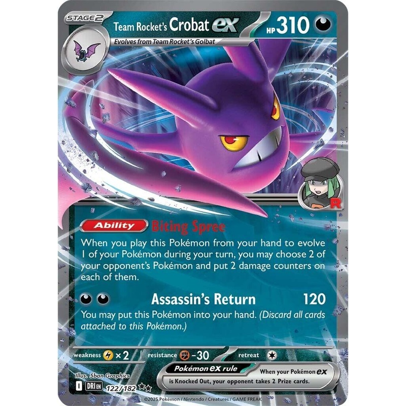 Team Rocket's Crobat ex (122/182) [Scarlet & Violet: Destined Rivals]