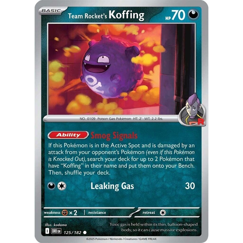 Team Rocket's Koffing (125/182) [Scarlet & Violet: Destined Rivals]