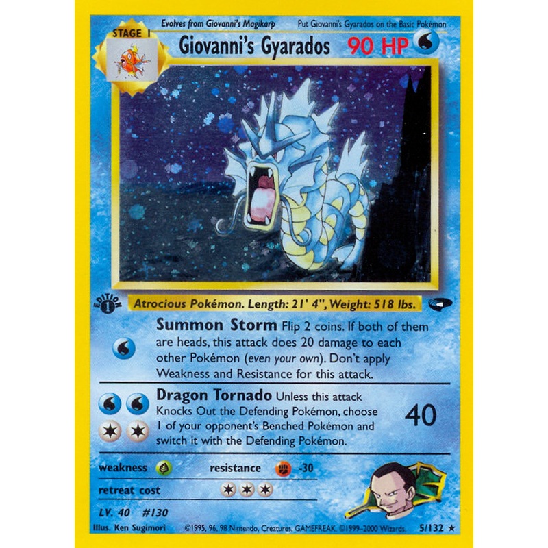Giovanni's Gyarados (5/132) [Gym Challenge 1st Edition]
