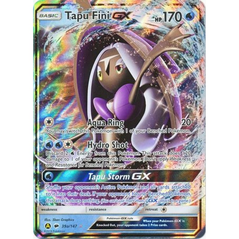 Tapu Fini GX (39/147) (Alternate card) (Jumbo Card) [Sun & Moon: Burning Shadows]