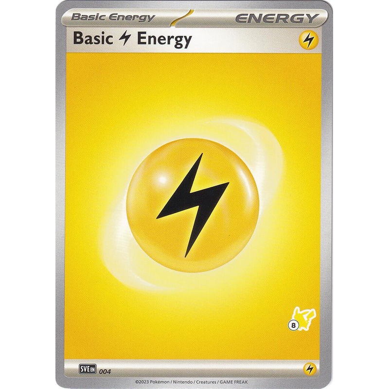 Basic Lightning Energy (004) (Pikachu Stamp #8) [Battle Academy 2024]