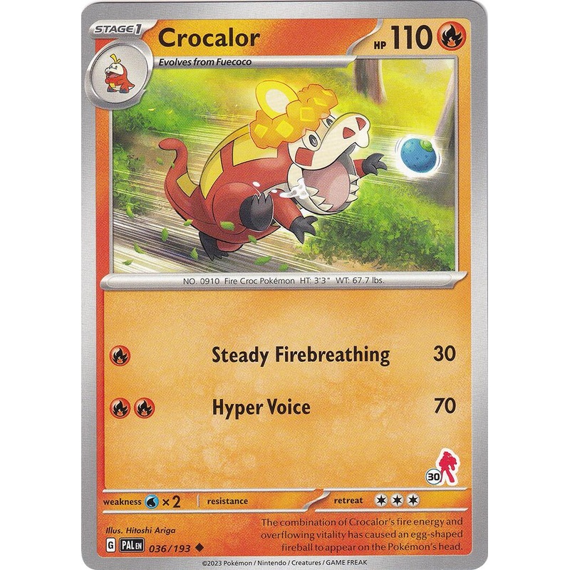 Crocalor (036/193) (Armarouge Stamp #30) [Battle Academy 2024]