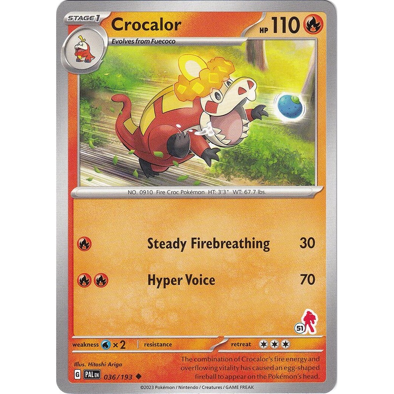 Crocalor (036/193) (Armarouge Stamp #51) [Battle Academy 2024]