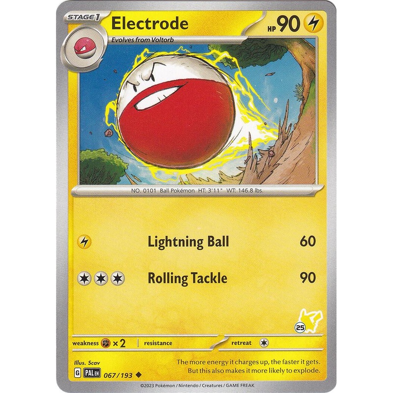 Electrode (067/193) (Pikachu Stamp #25) [Battle Academy 2024]