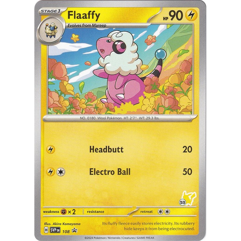 Flaaffy (108) (Pikachu Stamp #53) [Battle Academy 2024]