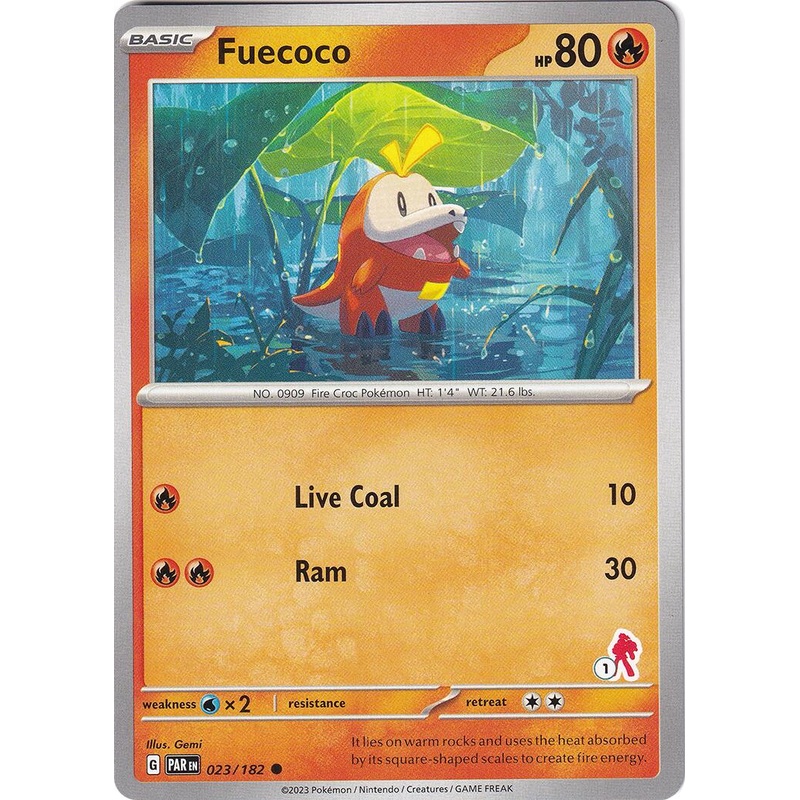 Fuecoco (023/182) (Armarouge Stamp #1) [Battle Academy 2024]