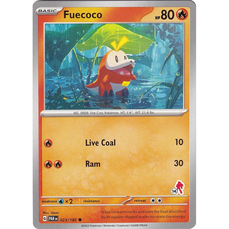 Fuecoco (023/182) (Armarouge Stamp #14) [Battle Academy 2024]