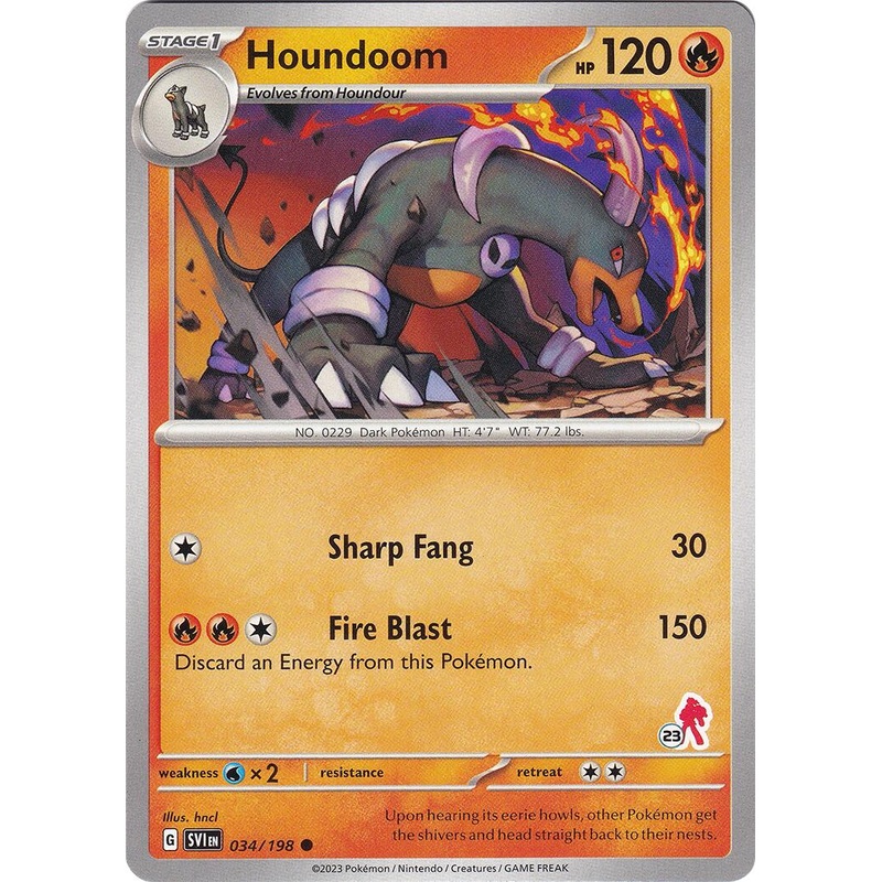 Houndoom (034/198) (Armarouge Stamp #23) [Battle Academy 2024]