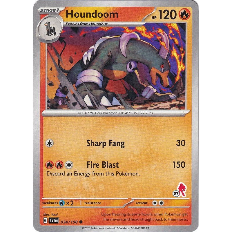 Houndoom (034/198) (Armarouge Stamp #27) [Battle Academy 2024]