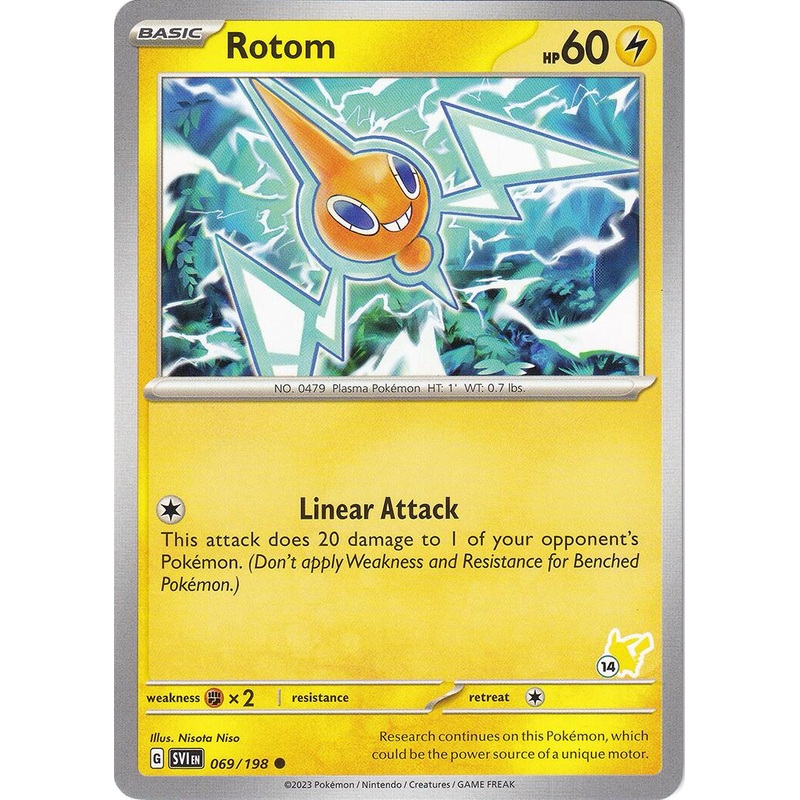 Rotom (069/198) (Pikachu Stamp #14) [Battle Academy 2024]