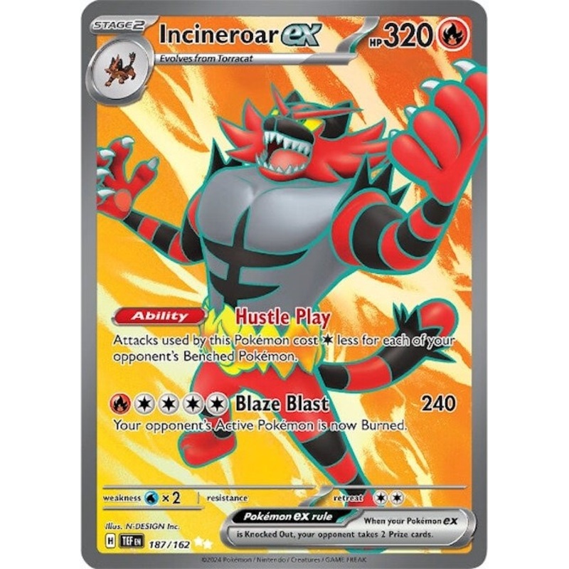 Incineroar ex (187/162) [Scarlet & Violet: Temporal Forces]